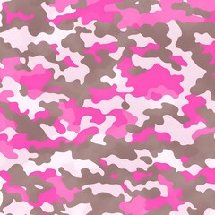 Wall Mural - Military camouflage seamless pattern background. Pink camouflage pattern background.