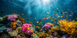 © Oksana - Colorful coral reef with fishes and corals photo background