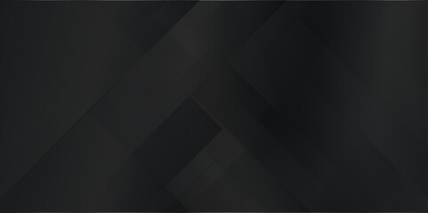 Modern and luxury black background with triangular lines, Gradient color black geometric lines with modern seamless pattern, black background for web design and cover design.
