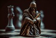 Chessmen Courage And Demonstration Of Power. Generative AI
