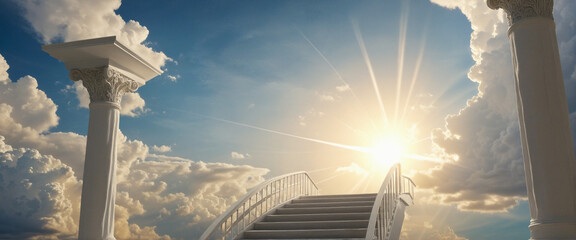 Wall Mural - heavenly stairway with ample space