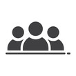 © yana - Three people - line black icon vector.
