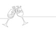 © Kensusei - wine glass line art style vector eps 10