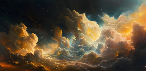 Wall Mural - colorful space galaxy cloud nebula. stary night cosmos. universe science astronomy. supernova backgr