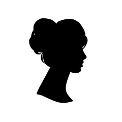 Wall Mural - Female profile silhouettes, different variants