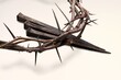 Christian Thorns Crown. Easter bright background