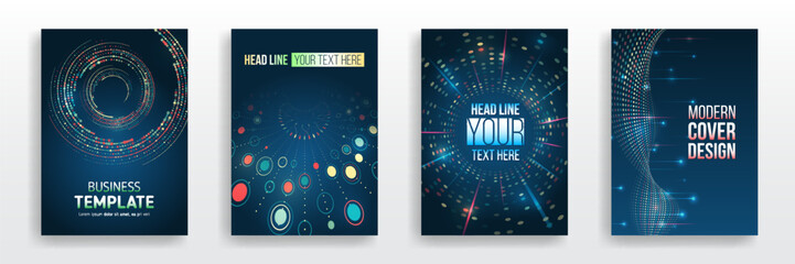 Wall Mural - modern technology design for posters. futuristic background for flyer, brochure. scientific cover te