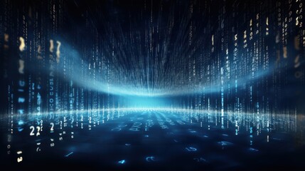 Wall Mural - a string of numbers in the digital it world