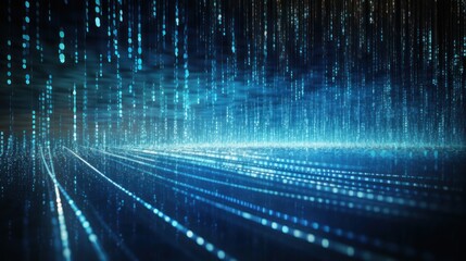 Wall Mural - a string of numbers in the digital it world