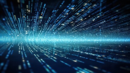 Wall Mural - a string of numbers in the digital it world
