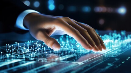 Wall Mural - a string of numbers in the digital it world