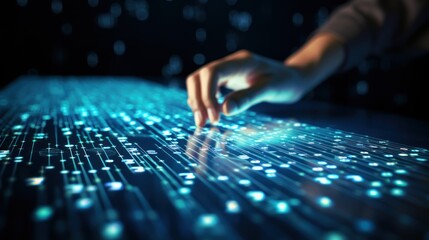 Wall Mural - a string of numbers in the digital it world