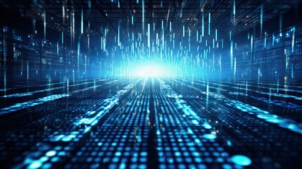 Wall Mural - a string of numbers in the digital it world
