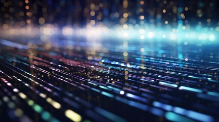 Wall Mural - a string of numbers in the digital it world