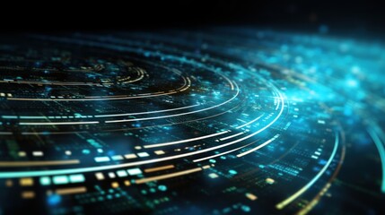 Wall Mural - a string of numbers in the digital it world