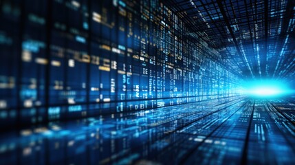 Wall Mural - a string of numbers in the digital it world
