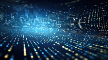 Wall Mural - a string of numbers in the digital it world