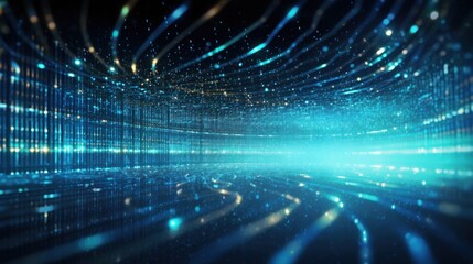 Wall Mural - a string of numbers in the digital it world