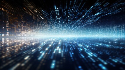 Wall Mural - a string of numbers in the digital it world