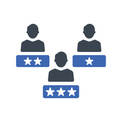 Wall Mural - Employee review Icon