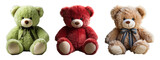 Fototapeta Zwierzęta - set of teddy bears with various colors, generative ai