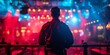 Bouncer Keeping Watch In A Vibrant Nightclub Ensures Safety For All. Concept Nightclub Security, Bouncer Duties, Safety Measures, Vibrant Atmosphere, Ensuring Patron Security