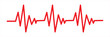 Red heartbeat icon. Vector illustration. Heartbeat sign in flat design. eps 1