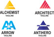 Alchemist Architect, Arrow logo design template file vector