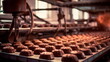 Work processes for making chocolate at a confectionery factory.