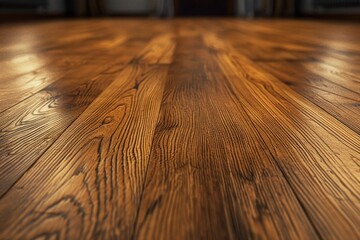 Poster - A detailed view of a wooden floor in a room. Can be used to showcase interior design or flooring options