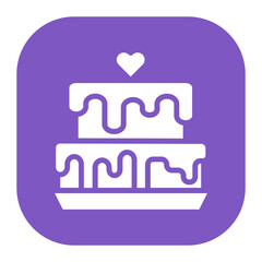 Wall Mural - Wedding Cake Icon