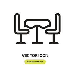Fototapete - Table icon vector. Linear-style sign for mobile concept and web design. Table symbol illustration. Pixel vector graphics - Vector.	