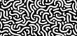 © sergo77 - Vector seamless pattern with squiggle bold lines. Black and white abstract doodle background.