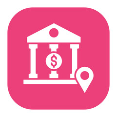 Canvas Print - Bank Location Icon