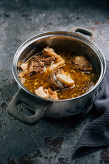 Poster - Homemade beef bone broth, rich on collagen, amino acids and proteins