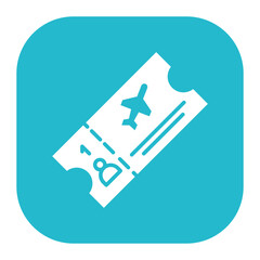 Wall Mural - Flight Ticket Icon