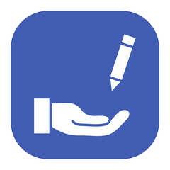 Sticker - Hand Pencil Icon