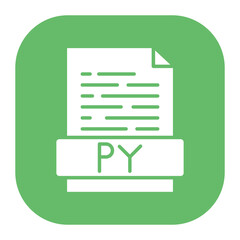 Canvas Print - Python File Icon