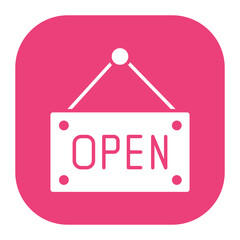 Sticker - Open Store Sign Icon