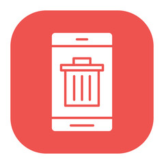 Canvas Print - Mobile Bin Icon