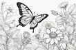 © Shoraoddi_Hossain - outline drawings of a Butterfly for the coloring page