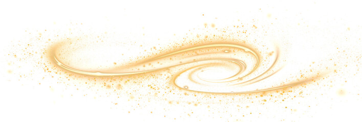 Wall Mural - gold dust swirl elegant motion, png file isolated cutout