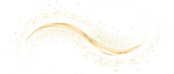 Wall Mural - gold dust swirl elegance, png file of isolated cutout object
