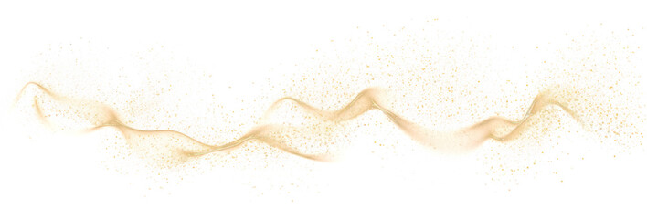 Wall Mural - gold dust swirl elegance, png file of isolated cutout object on transparent background