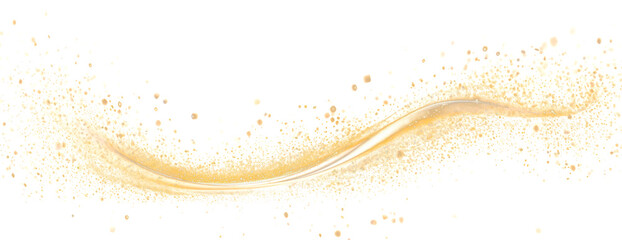 Wall Mural - gold dust swirl elegance, png file of isolated cutout object on transparent background
