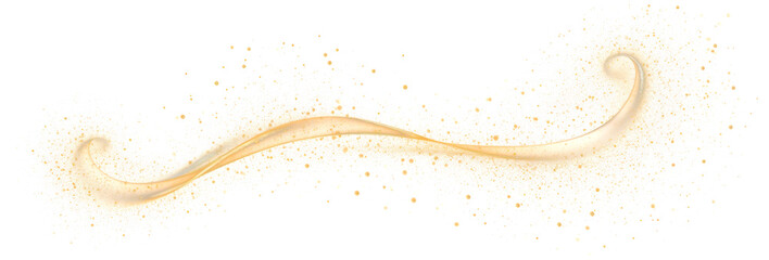 Wall Mural - gold dust swirl elegance, png file of isolated cutout object