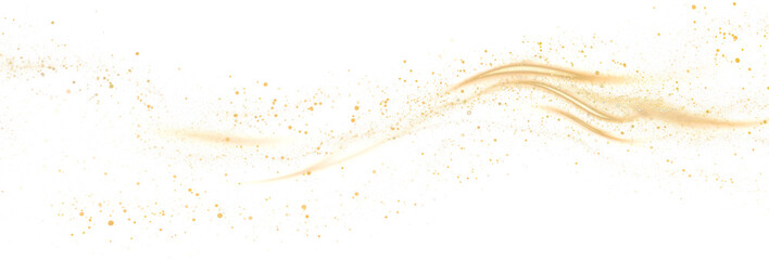 Wall Mural - Gold Dust Swirl Elegance, png file of isolated cutout object