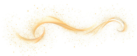Wall Mural - gold dust swirl elegance, png file of isolated cutout object