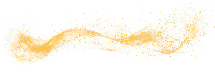 Wall Mural - gold dust swirl elegance, isolated cutout on transparent