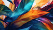 © SK - An abstract take on tropical leaves, vibrant colors and unique compositions to evoke a sense of energy and life background Ai Generative